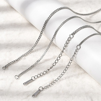 12Pcs 2.2MM 304 Stainless Steel Twisted Chain Necklaces for Men Women NJEW-H093-17P-04-1
