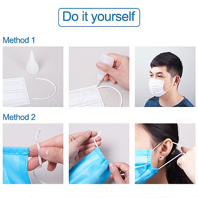 Flat Nylon Elastic Band for Mouth Cover Ear Loop OCOR-TA0001-06-20m-1