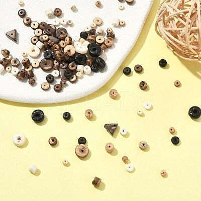 56G 14 Styles Natural Coconut Rondelle Beads COCB-CJ0001-01-1