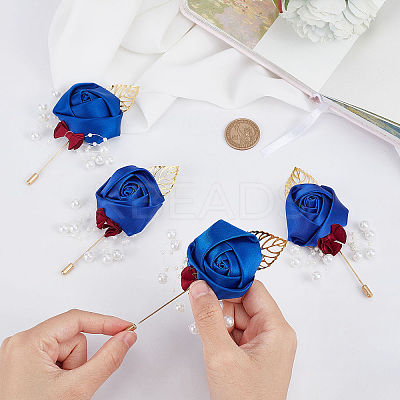 Rose Ribbon Brooch JEWB-WH0010-12A-1