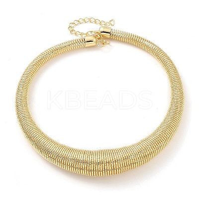 Iron Round Snake Chains Choker Necklaces NJEW-P289-04G-1