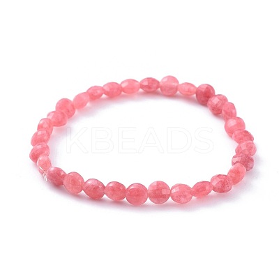 Natural Rhodochrosite Stretch Bracelets BJEW-JB04661-08-1