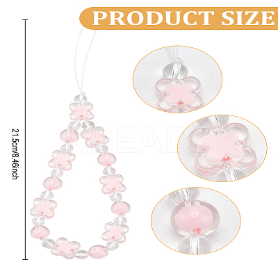 1Pc Acrylic Beaded Mobile Straps HJEW-LP0002-18C-1