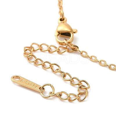 304 Stainless Steel Pendant Necklaces with Cable Chains NJEW-P283-02G-1