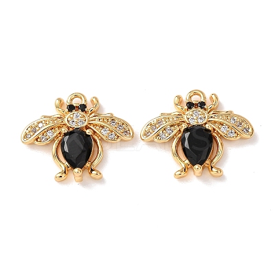Brass Micro Pave Cubic Zirconia Pendants KK-A284-16G-01-1