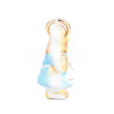 304 Stainless Steel Enamel Pendants STAS-F358-01G-12-1
