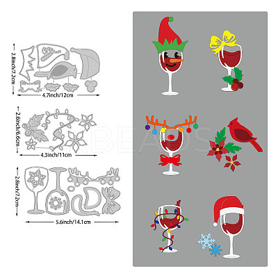 Christmas Theme Carbon Steel Cutting Dies Stencils DIY-WH0309-1182-1