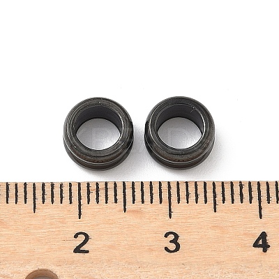 Ion Plating(IP) 304 Stainless Steel Grooved Beads STAS-WH0055-04EB-1
