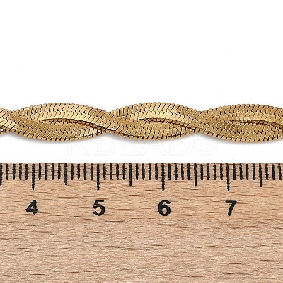 304 Stainless Steel Twist Rope Chain Necklace for Men Women NJEW-P269-03G-1