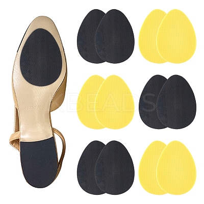 12Pcs 3 Colors  Rubber Non-Slip Shoes Pads AJEW-GF0003-04-1