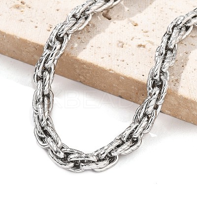 304 Stainless Steel Rope Chain Bracelets for Men Women BJEW-Q038-09P-1