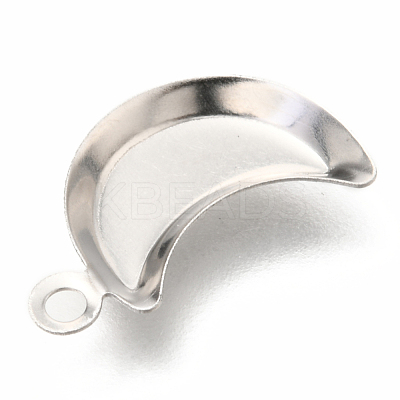 Non-Tarnish 201 Stainless Steel Pendant Cabochon Settings X-STAS-C021-02P-1