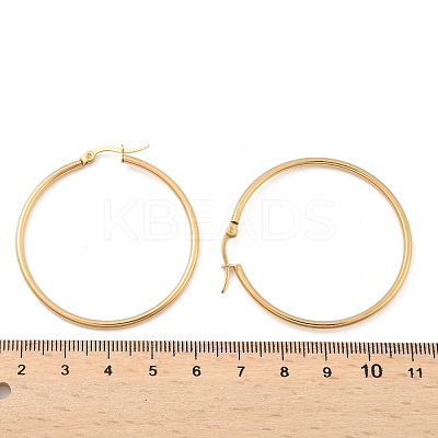 Ion Plating(IP) 304 Stainless Steel Hoop Earrings EJEW-N0016-11G-G-1