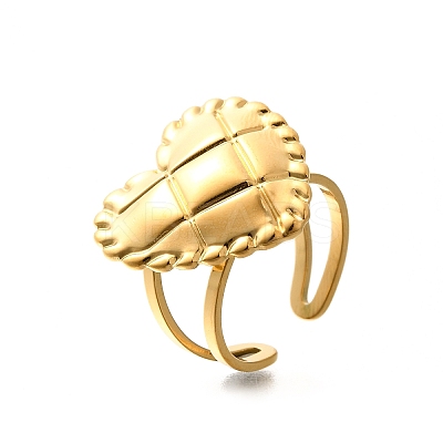 304 Stainless Steel Open Cuff Rings for Women LS-STAS-Z108-05G-03-1