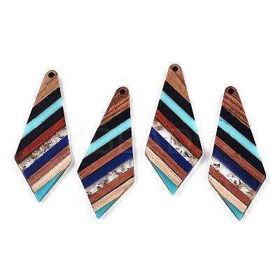 Transparent Resin & Walnut Wood Big Pendants LS-RESI-TAC0017-48-A01-1
