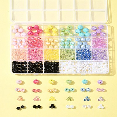 DIY Round Acrylic Beads Jewelry Making Findings Kits DIY-FS0007-79-1