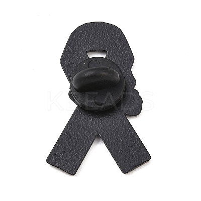 Awareness Ribbon with Butterfly Enamel Pins JEWB-C048-03A-EB-1