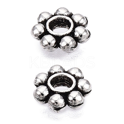Tibetan Style Alloy Beads Daisy Spacer Beads LF1249Y-01AS-1-RS-1