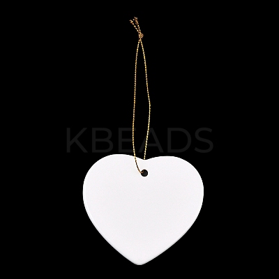 White Porcelain Blank Big Pendants PORC-PW0001-101B-1