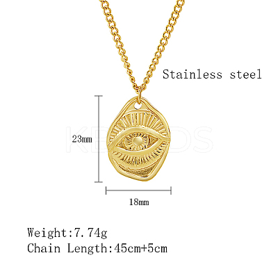 304 Stainless Steel Pendant Necklaces QZ6999-3-1