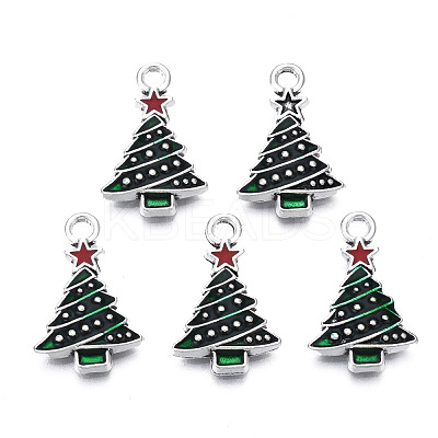 Christmas Alloy Enamel Pendants X-ENAM-N054-84-1