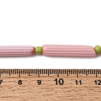 Handmade Lampwork Chevron Beads LAMP-Z019-01-10-1