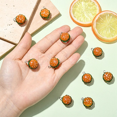 10Pcs Opaque Resin Pendants CRES-YW0002-54-1