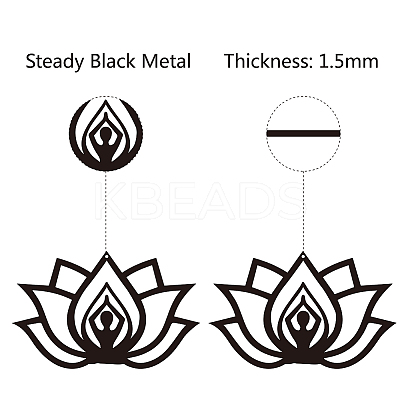 Iron Wall Hanging Decorative HJEW-WH0013-065-1