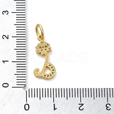 Brass Micro Pave Cubic Zirconia Pendants KK-M273-01G-D-1