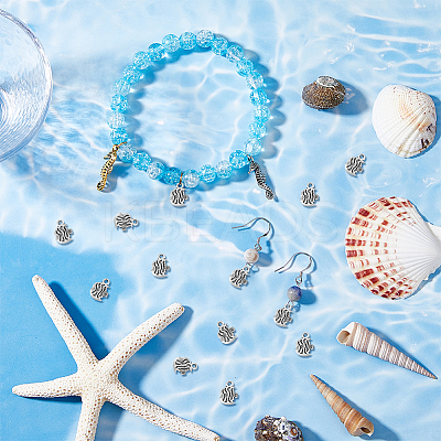 100PCS Alloy Fish Charms TIBEP-DC0001-27-1