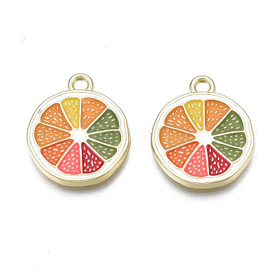 Rack Plating Alloy Enamel Pendants LS-ENAM-N051-25-1