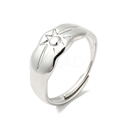 Non-Tarnish 304 Stainless Steel Sun Adjustable Ring for Men Women RJEW-I085-14P-1