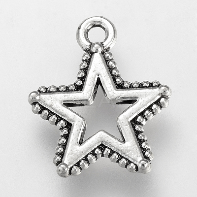 Tibetan Style Alloy Charms TIBE-S310-028AS-LF-1