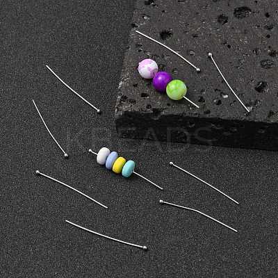 Tarnish Resistant 304 Stainless Steel Ball Head pins STAS-M010-35mm-01-1