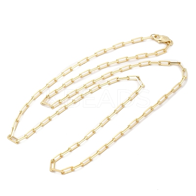 925 Sterling Silver Paperclip Chain Necklace NJEW-I124-004-1