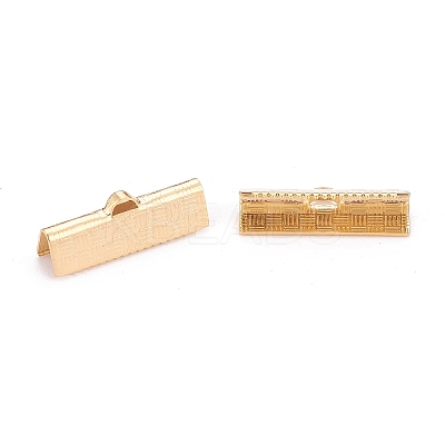 304 Stainless Steel Ribbon Crimp Ends LS-STAS-P249-29B-G-1