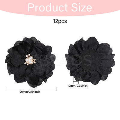 Polyester & Alloy & Acrylic & Abs Flower Ornament Accessories DIY-WH0588-78C-1