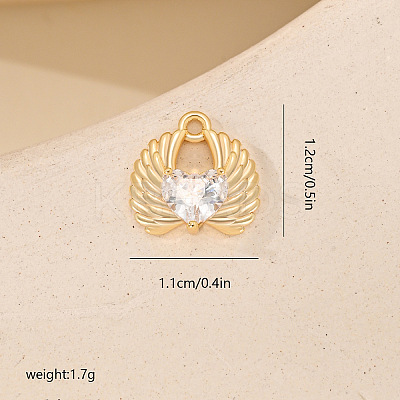 Micro Pave Cubic Zirconia Pendants PW-WGD8CC2-03-1