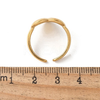 304 Stainless Steel Open Cuff Ring for Women LS-RJEW-Z088-01G-02-1