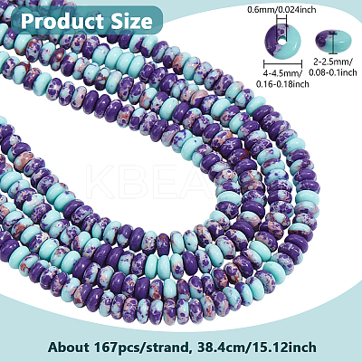 Synthetic Imperial Jasper Beads Strands G-WH0035-31A-1