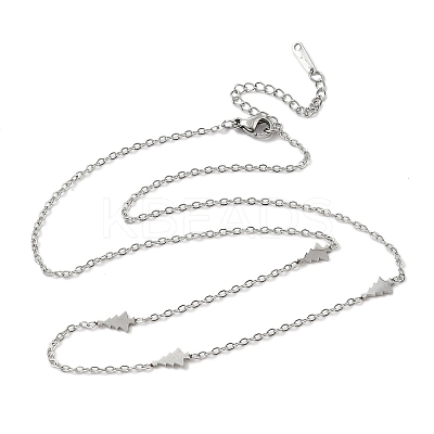 304 Stainless Steel Link Chain Necklaces for Women Men NJEW-K292-01K-P-1