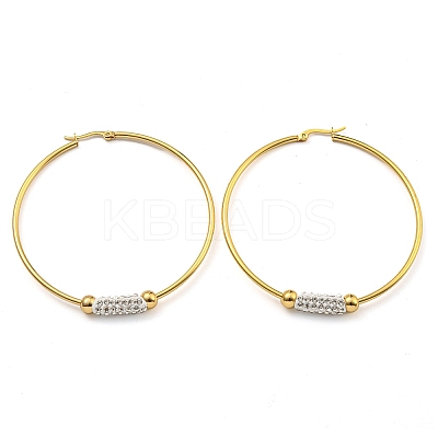 PVD Vacuum Plating 202 Stainless Steel Hoop Earrings EJEW-H003-44G-05-1