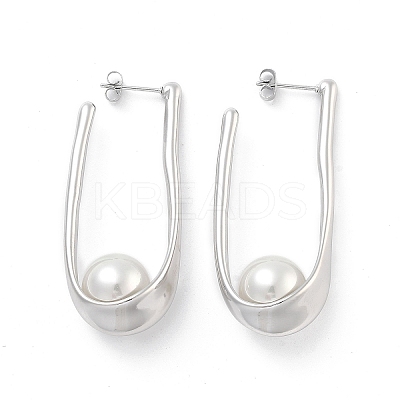 304 Stainless Steel Stud Earrings EJEW-K281-17P-1