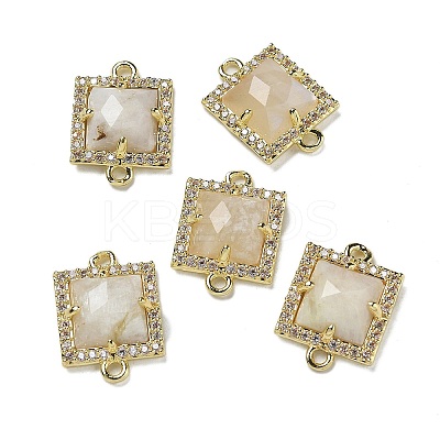 Natural Mixed Gemstone Faceted Square Links G-I375-03G-1