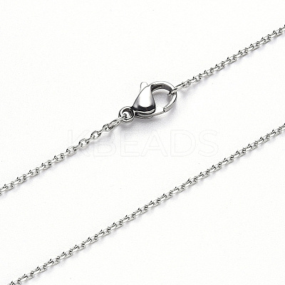 Non-Tarnish 304 Stainless Steel Cable Chain Necklace NJEW-S420-008C-P-1