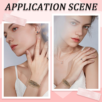16Pcs Stainless Steel Satellite Chains Stretch Bracelet for Women BJEW-SP0001-16A-1