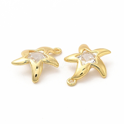 Rack Plating Brass Micro Pave Cubic Zirconia Pendants ZIRC-M120-12G-1