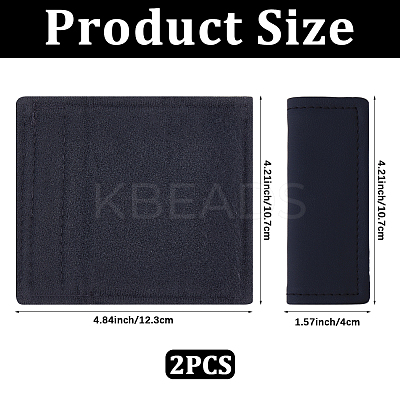 2Pcs Imitation Leather Car Door Handle Protective Cover AJEW-CL0002-56C-1
