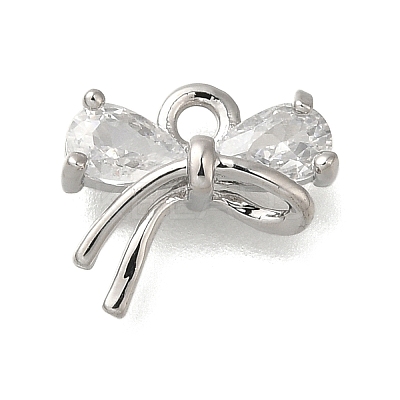 Rack Plating Brass Micro Pave Cubic Zirconia Charms KK-M014-02E-P-1