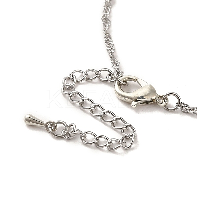 304 Stainless Steel Singapore Chain Necklaces NJEW-A020-01P-1